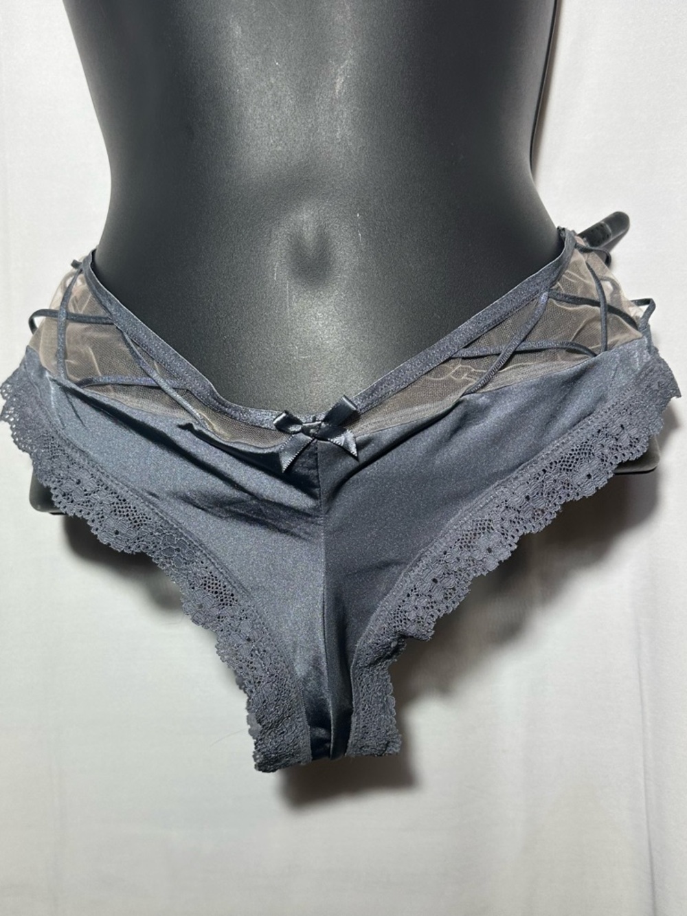 Victoria's Secret Very Sexy Midnight Seduction Lace-Trim SatinPanties MED